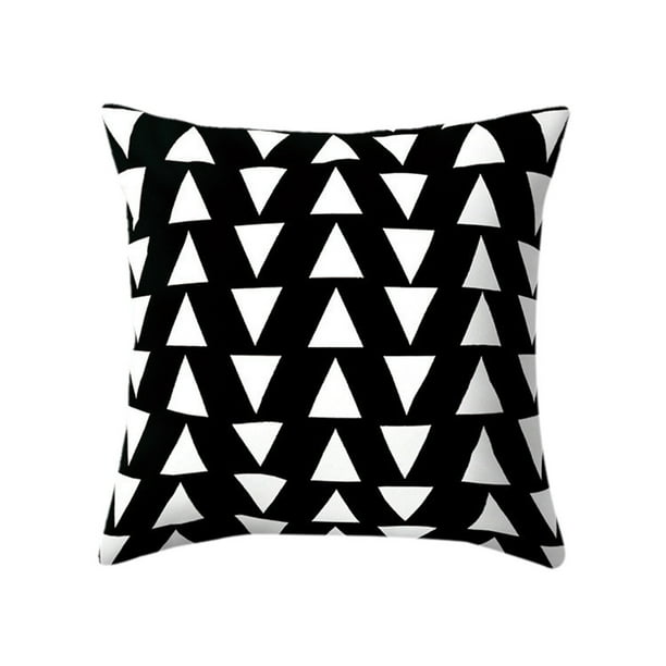 Black&White Geometric Throw Cover Pillow Cushion Square Case Decor Dazzling 18" Black&White Geometric Throw Cover Pillow Cushion Square Case Decor Dazzling 18"